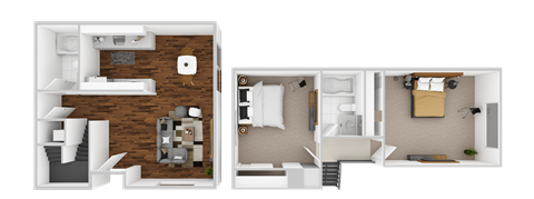 a floor plan of a room with a bedroom and a bathroom